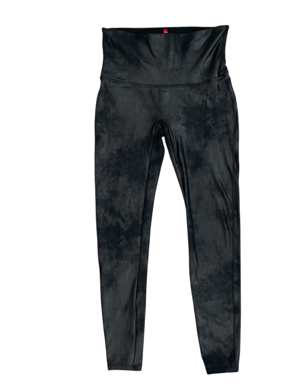 SPANX Black Faux Leather Leggings XL High Rise‎ Stretch Sculpting Lounge